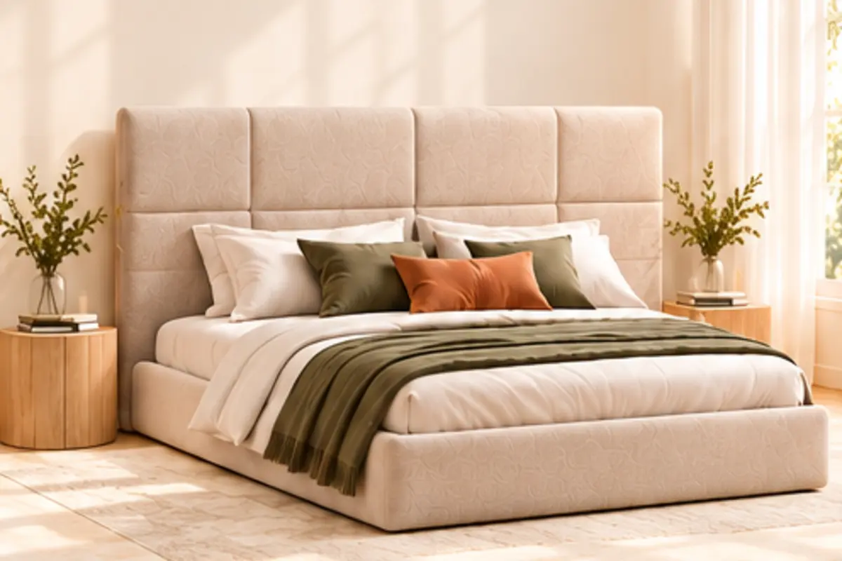Headboard: Wide, wall to wall