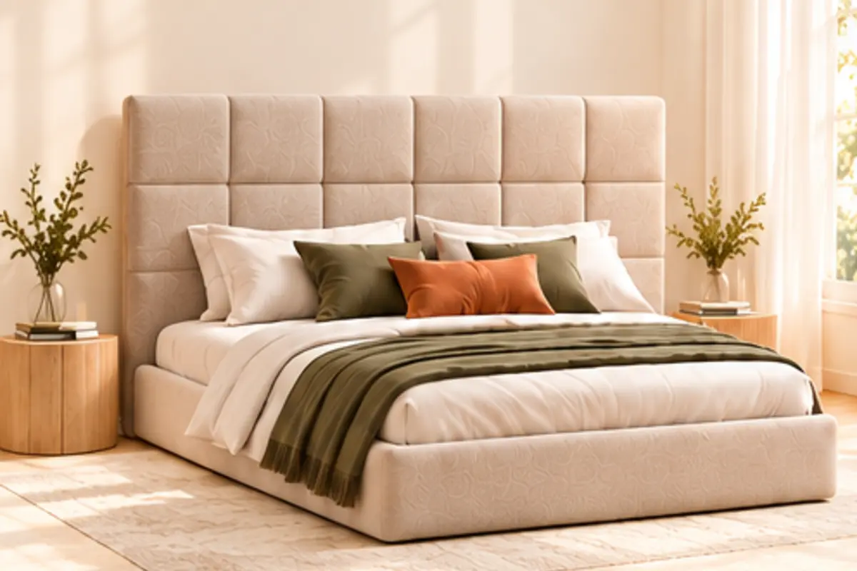 Headboard: Geometric squares