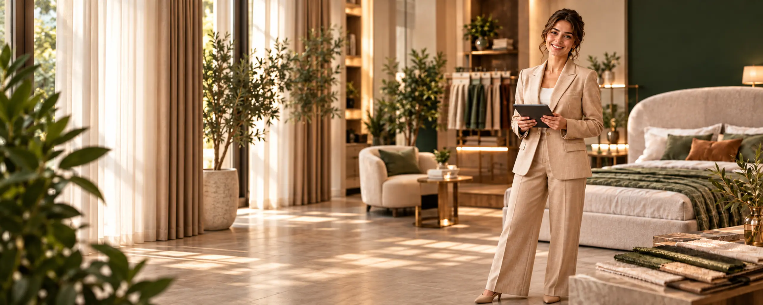 Bellini Home manager in the showroom